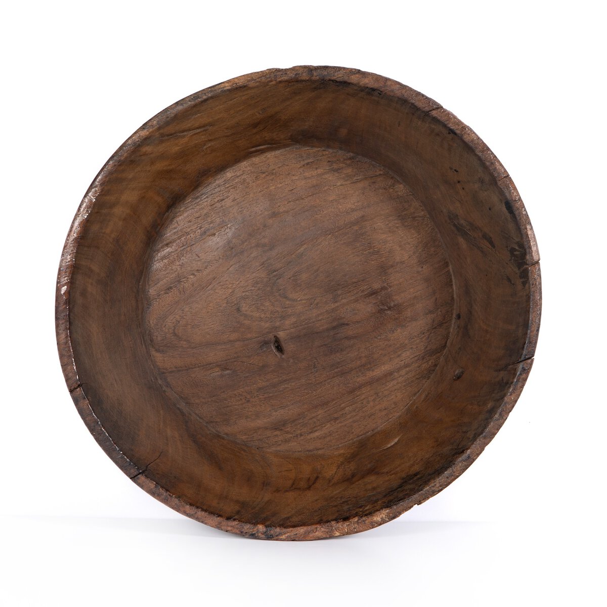 Found Wooden Bowl viewed from above