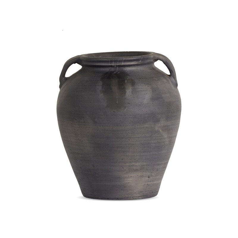 Laith Vessel in aged black terracotta